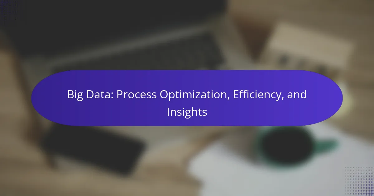 Big Data: Process Optimization, Efficiency, and Insights