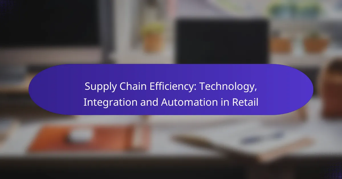 Supply Chain Efficiency: Technology, Integration and Automation in Retail