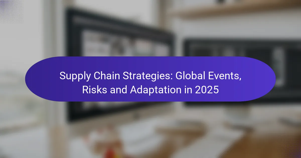 Supply Chain Strategies: Global Events, Risks and Adaptation in 2025