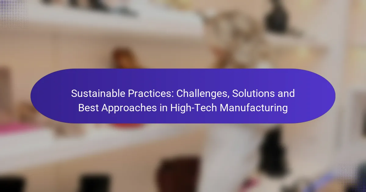 Sustainable Practices: Challenges, Solutions and Best Approaches in High-Tech Manufacturing