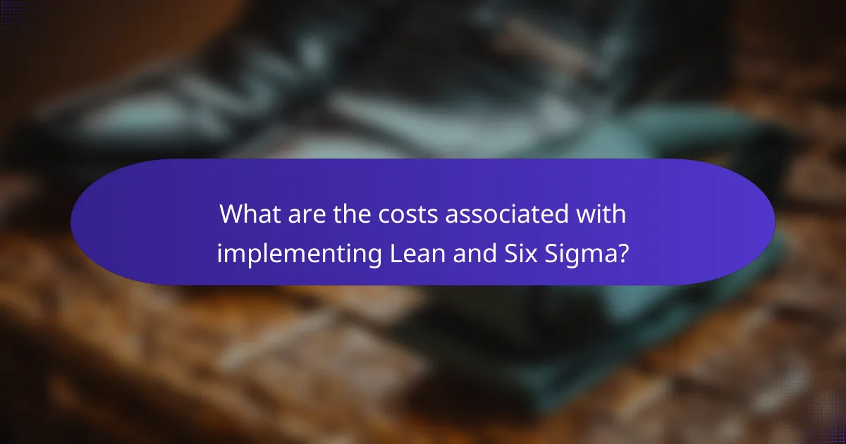 What are the costs associated with implementing Lean and Six Sigma?