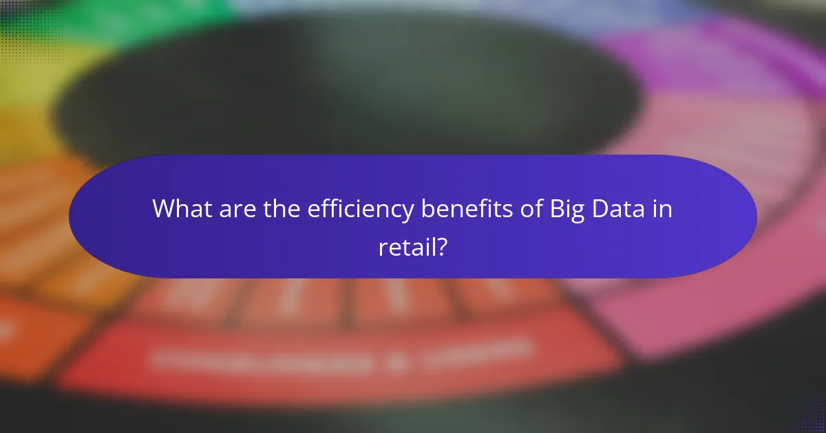 What are the efficiency benefits of Big Data in retail?