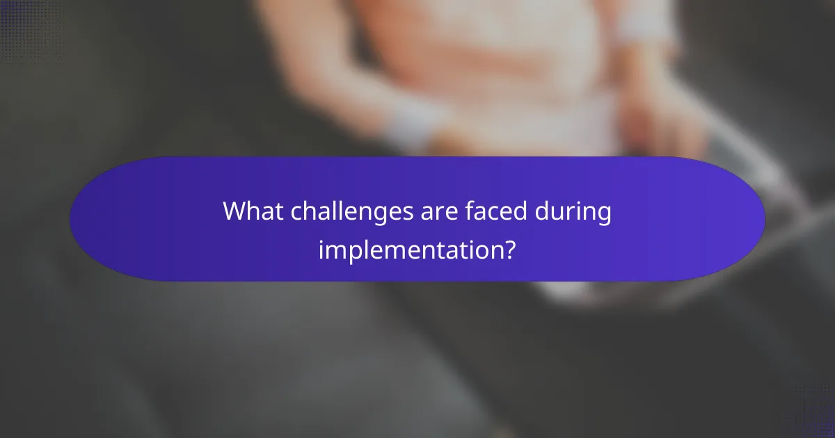 What challenges are faced during implementation?